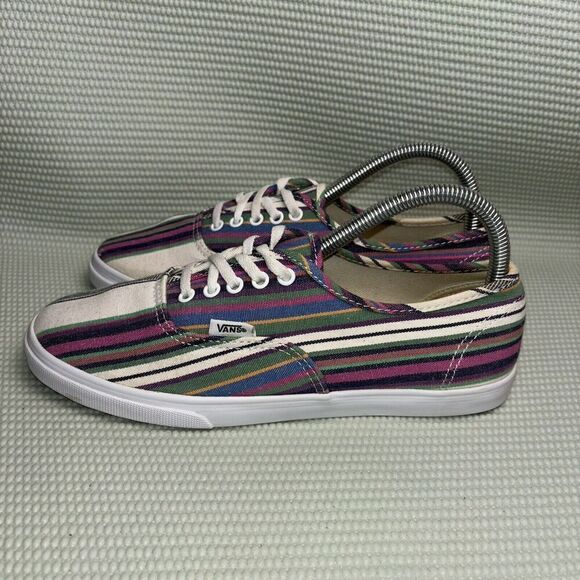 VANS Authentic Lowpro Skate Shoes Athletic Women’s Size 8 Blanket Stripe - Picture 3 of 8